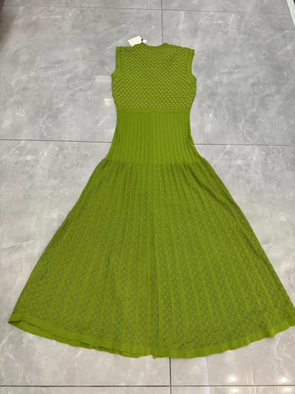 Black Hollow Out Sleeveless Knitted Slim Evening Party Maxi Dress Fashion - Image 6