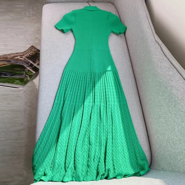 Knit Bodycon Ruffle Maxi Dress For Elegant Office Women - Image 9