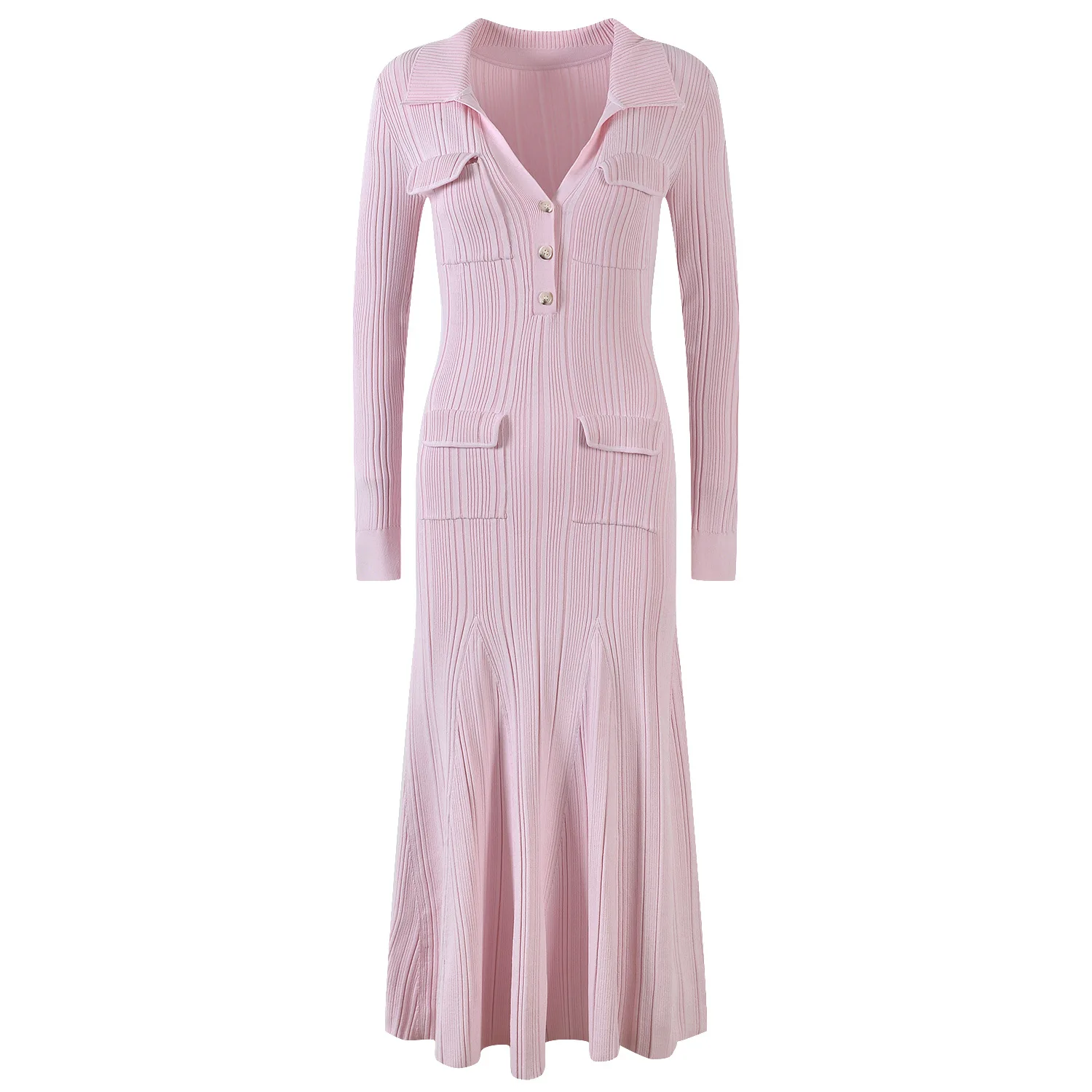 Knit Maxi Dresses Long Knitted Sweater Long Sleeve Elegant Party Dress - Image 2