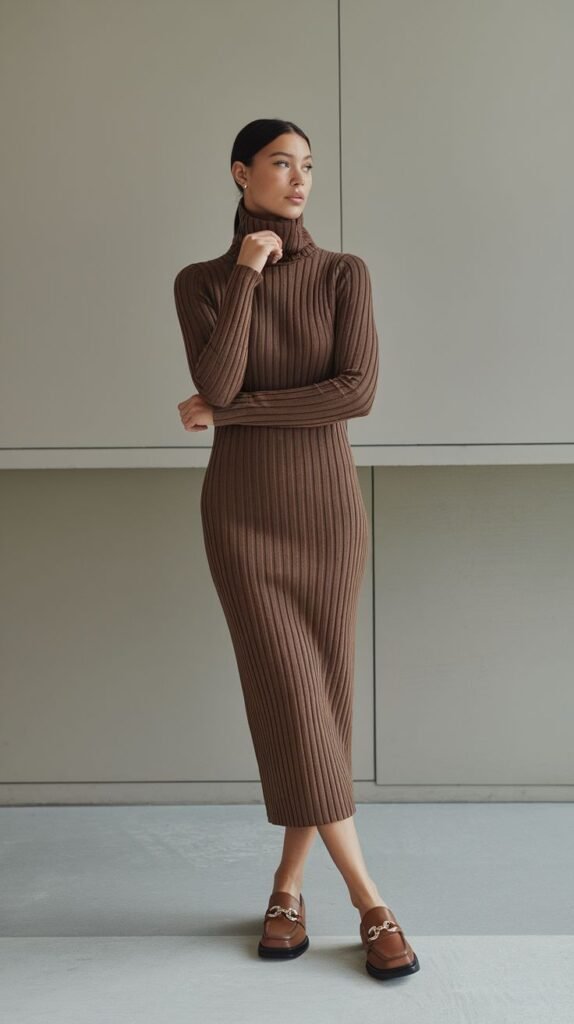 brown-knit-maxi-dresses