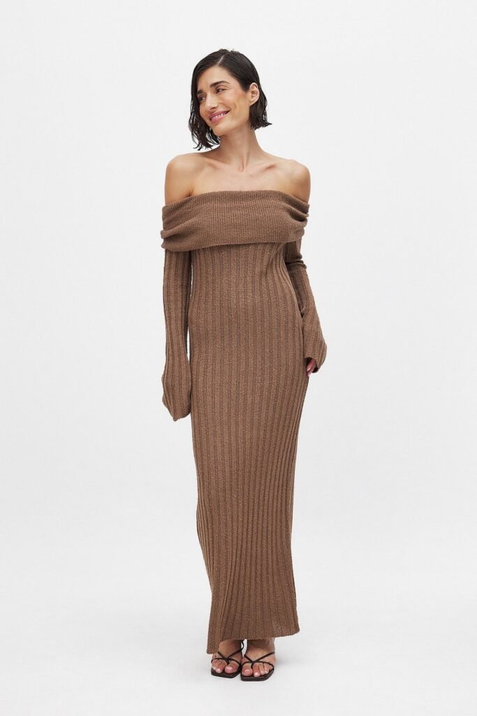 brown-knit-maxi-dresses