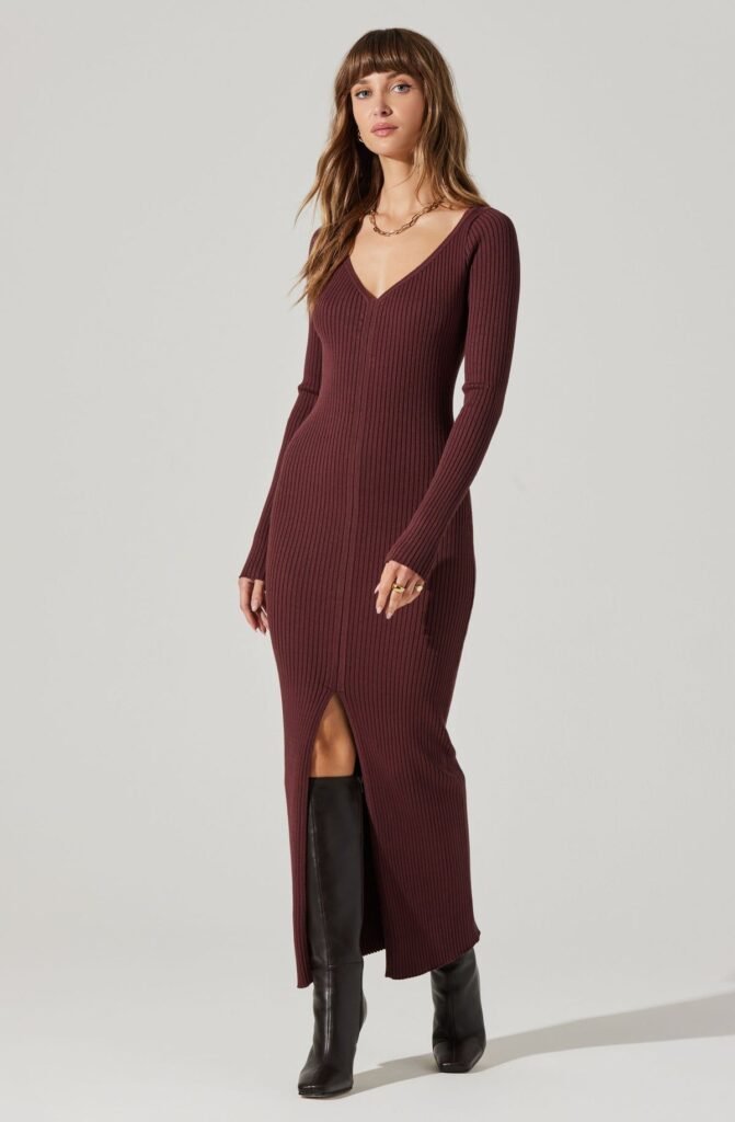 burgundy-knit-maxi-dresses