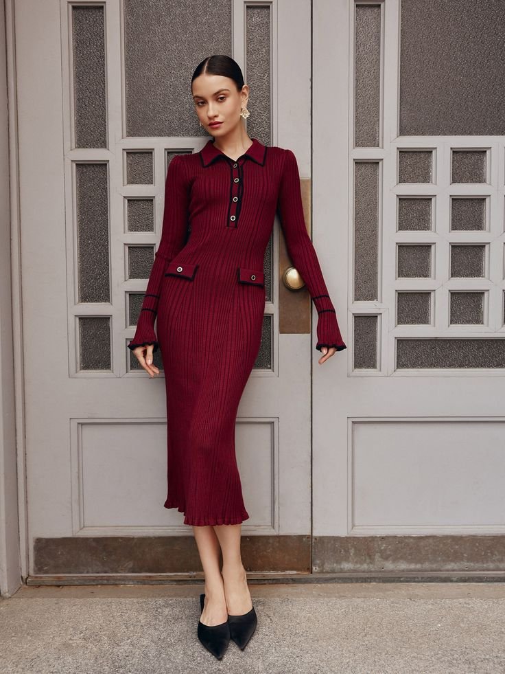 burgundy-knit-maxi-dresses