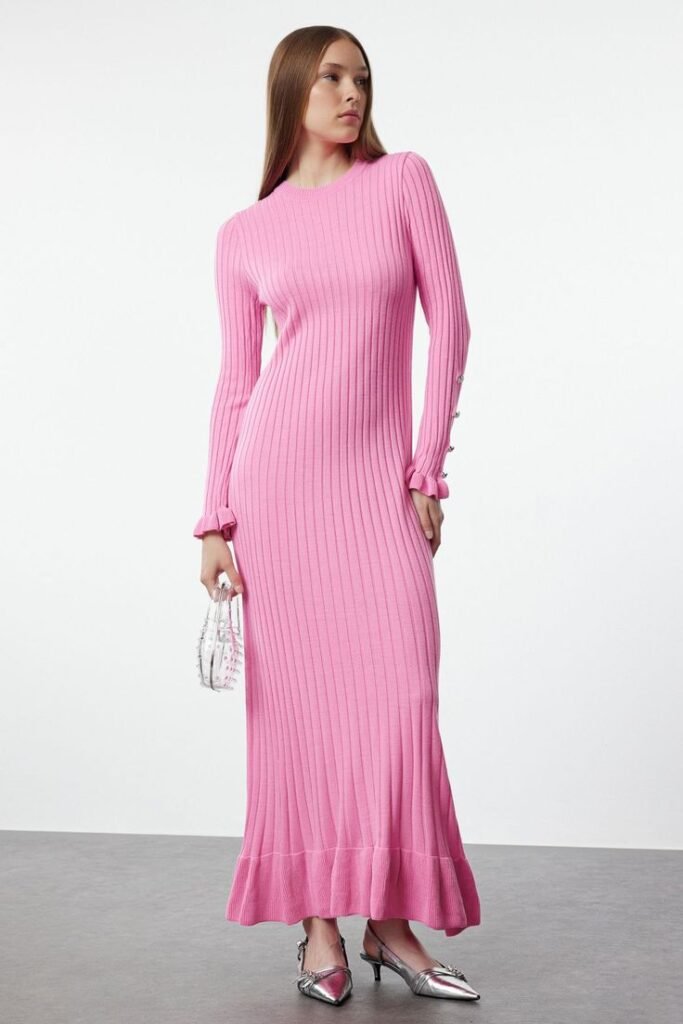 pink-knit-maxi-dresses