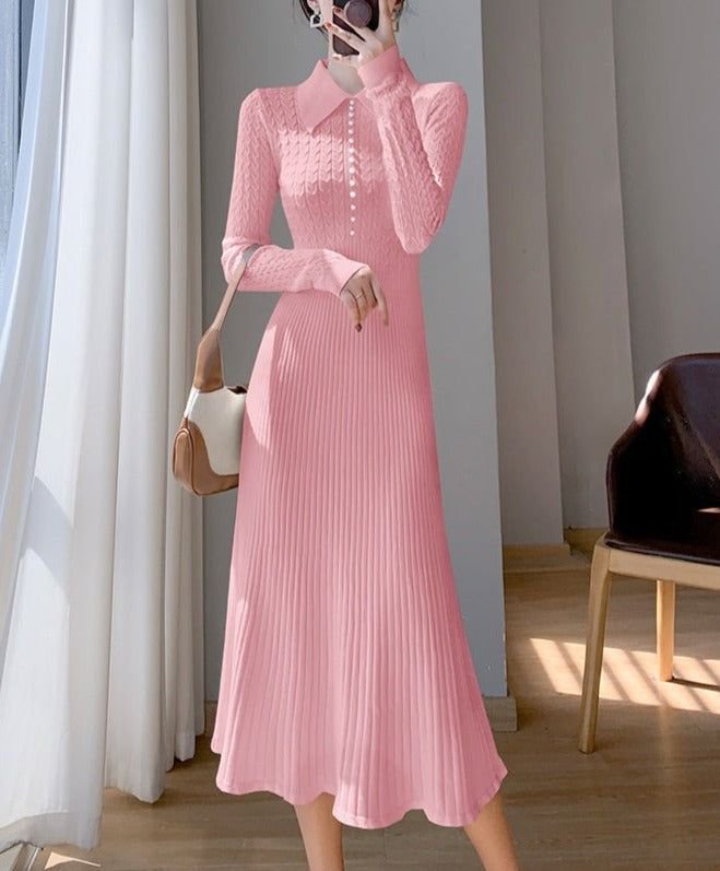 pink-knit-maxi-dresses
