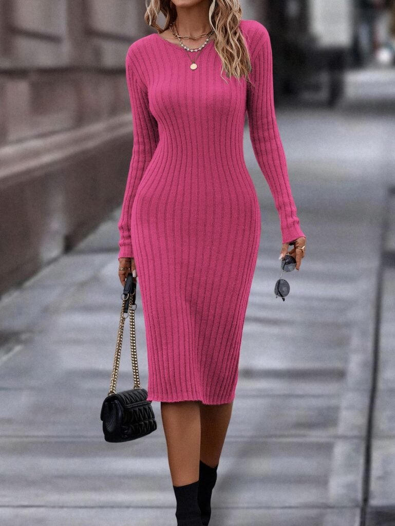pink-knit-maxi-dresses