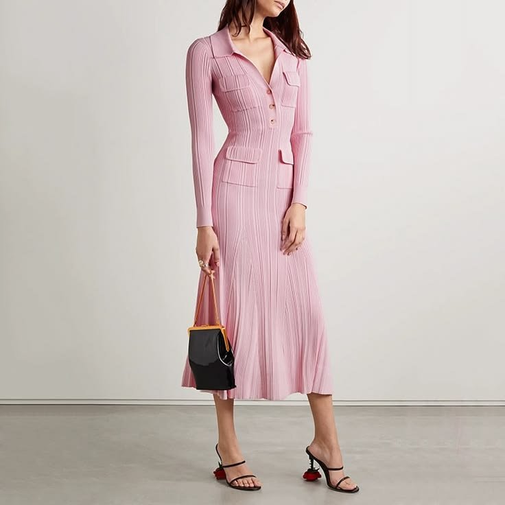 knit-maxi-dresses-for-office-rofessional-outfits