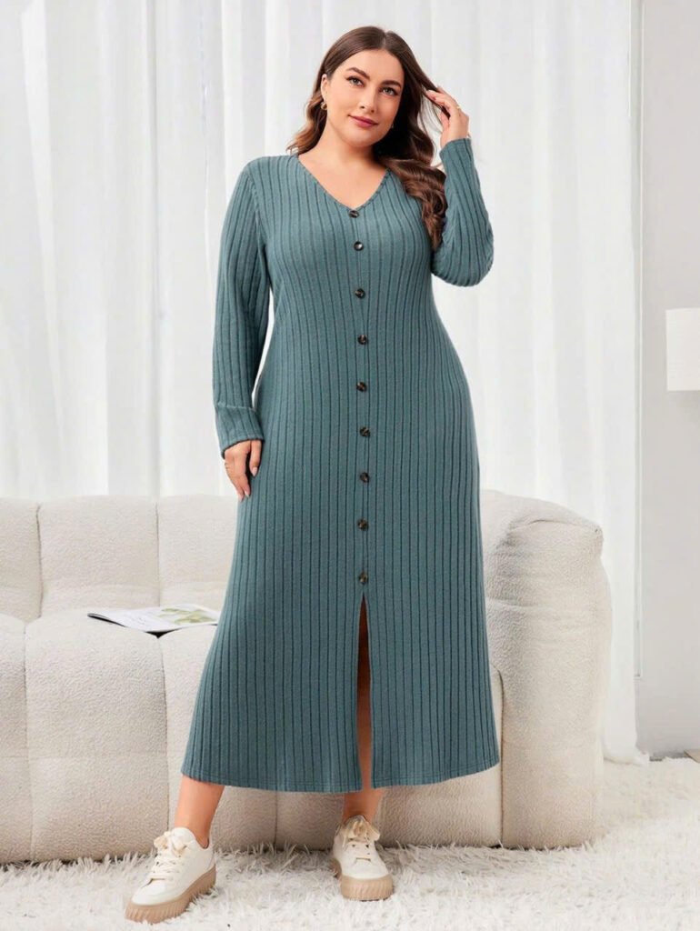 knit-maxi-dresses-for -plus-size-women